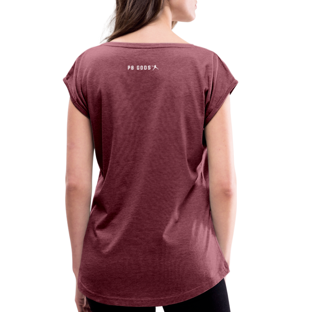 NET Women's Roll Cuff T-Shirt - heather burgundy