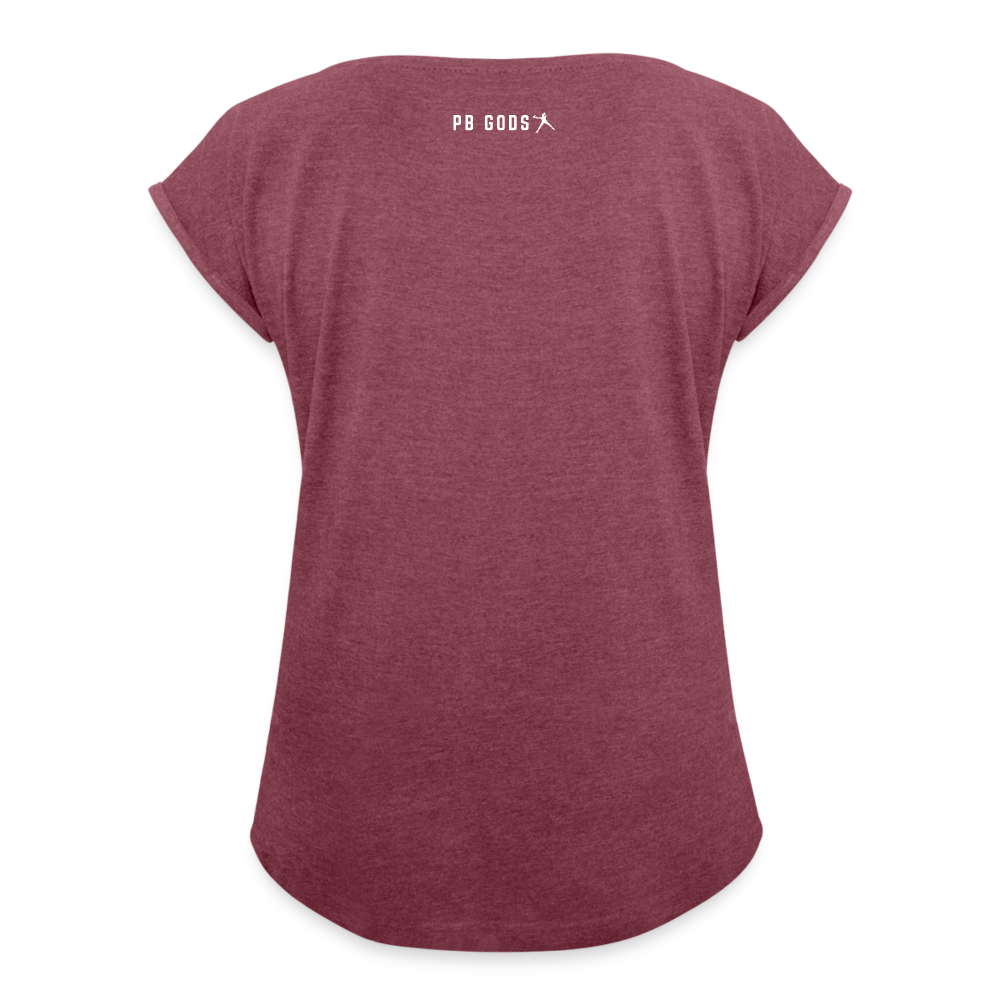 NET Women's Roll Cuff T-Shirt - heather burgundy