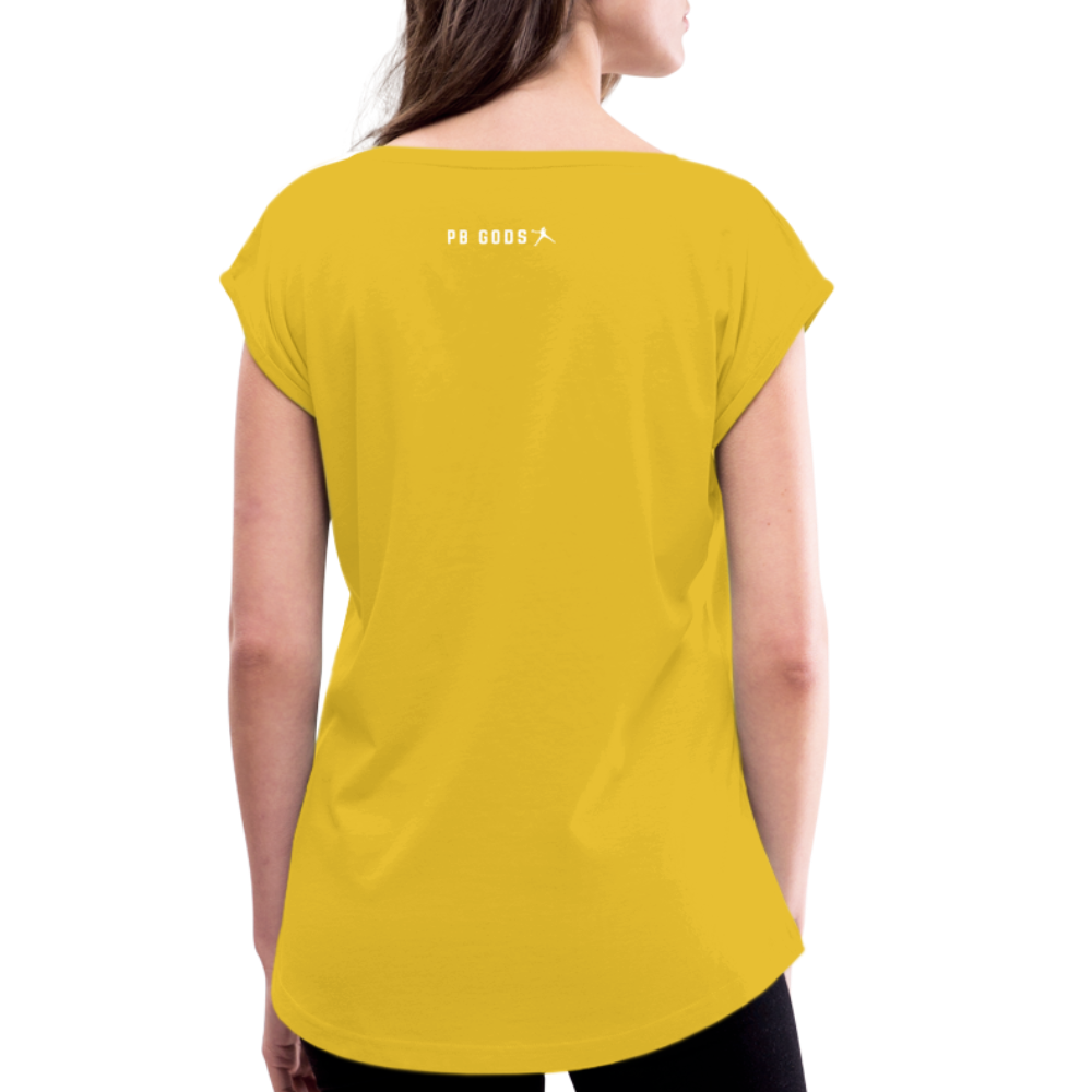 NET Women's Roll Cuff T-Shirt - mustard yellow