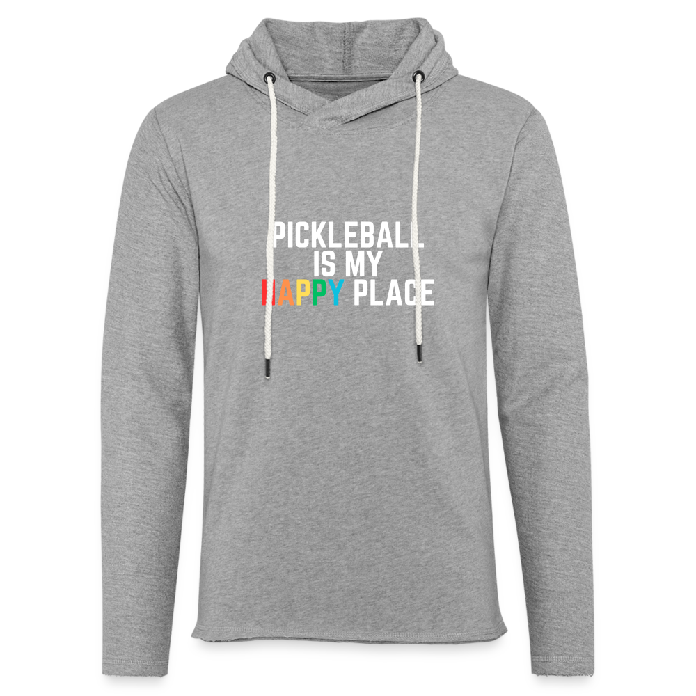 Happy Place Lightweight Terry Hoodie - heather gray