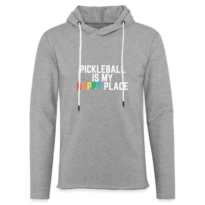 Happy Place Lightweight Terry Hoodie - heather gray