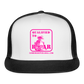 Carmen Sanz "Roar" Trucker Snapback Hat (Black Pink) - white/black