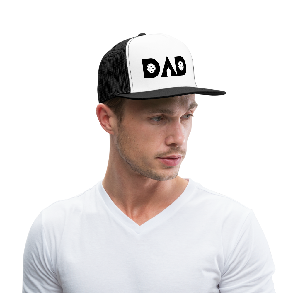 Pickleball DAD Trucker Hat - white/black