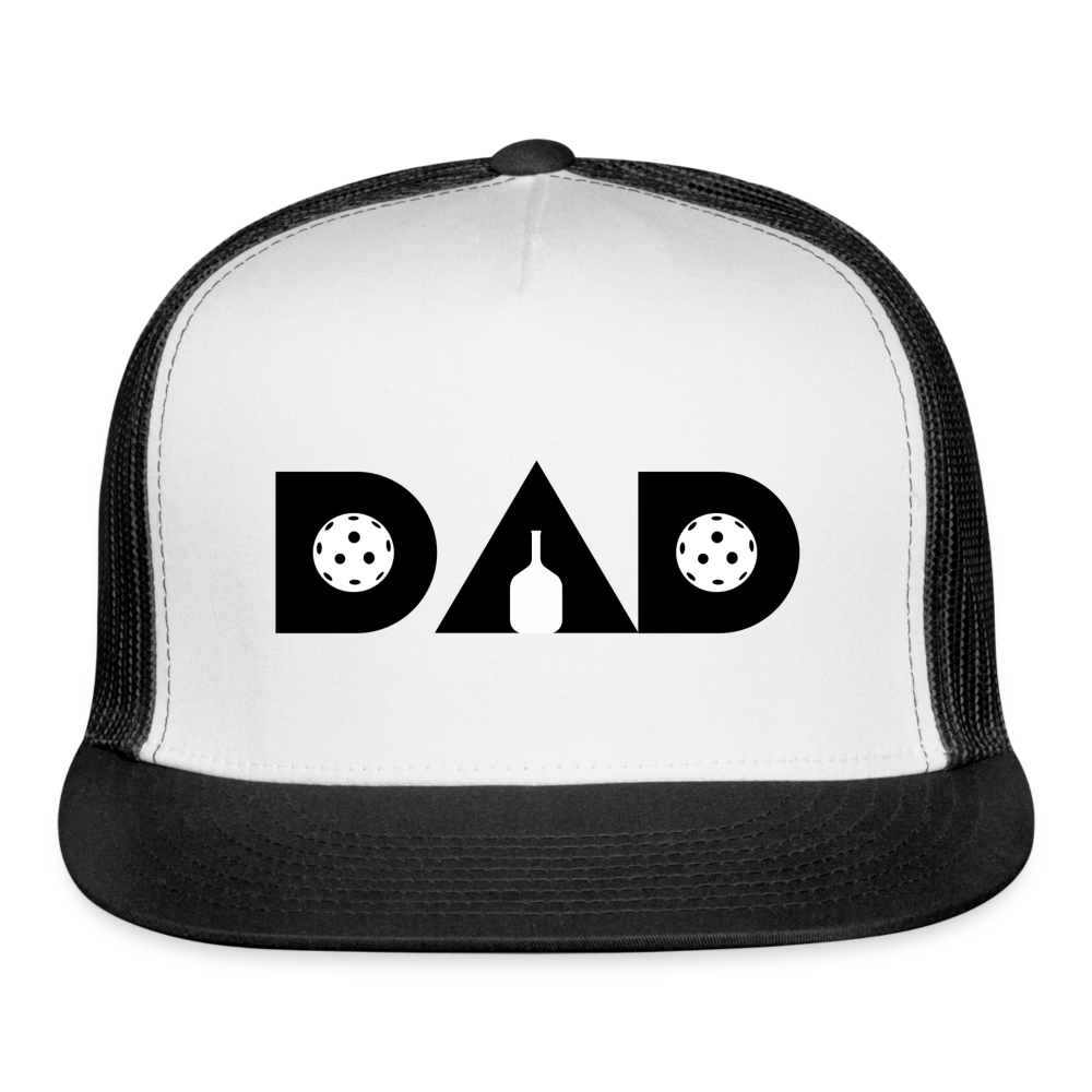 Pickleball DAD Trucker Hat - white/black