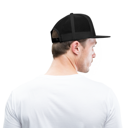 Pickleball DAD Trucker Hat (Black) - black/black