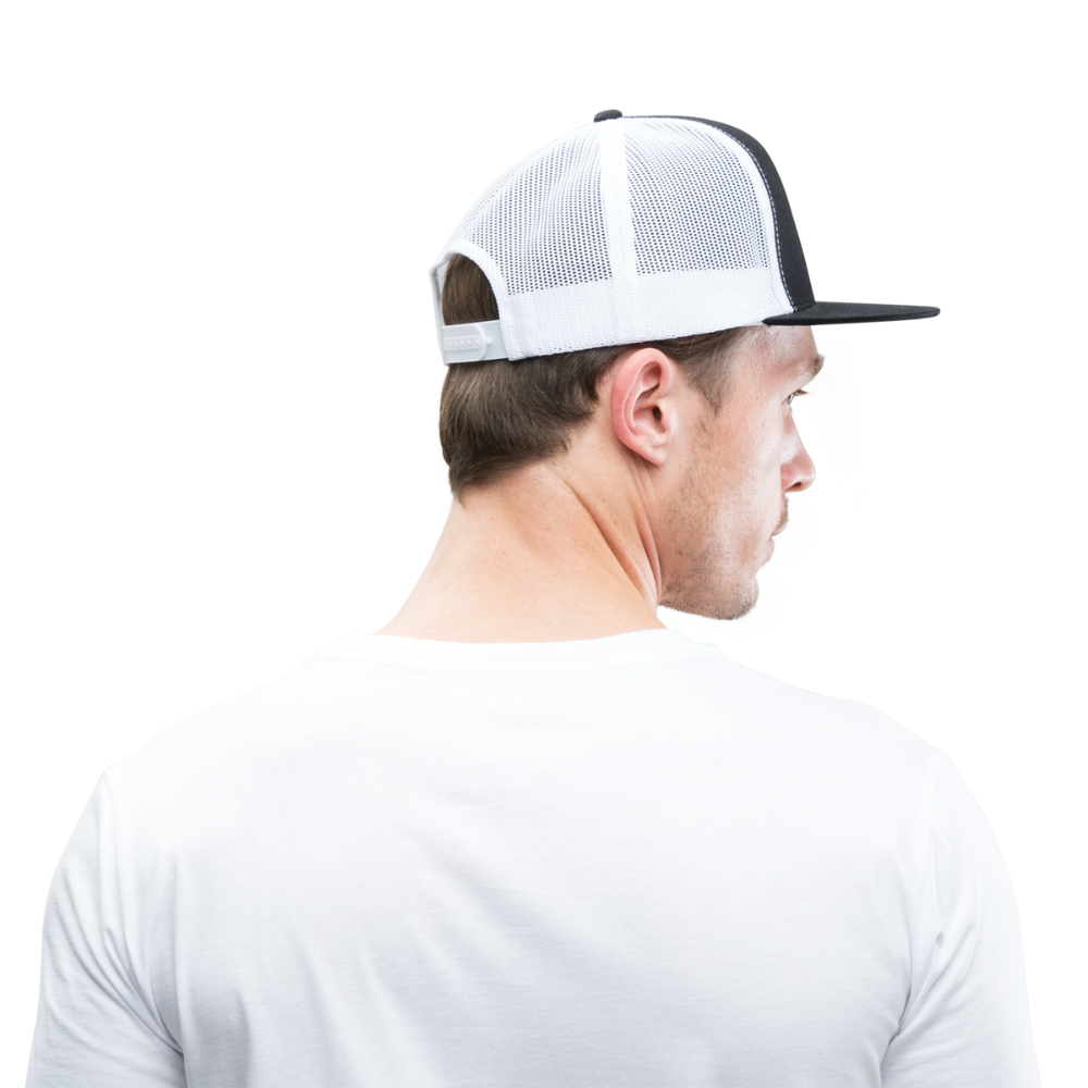 Pickleball DAD Trucker Hat (Black) - black/white