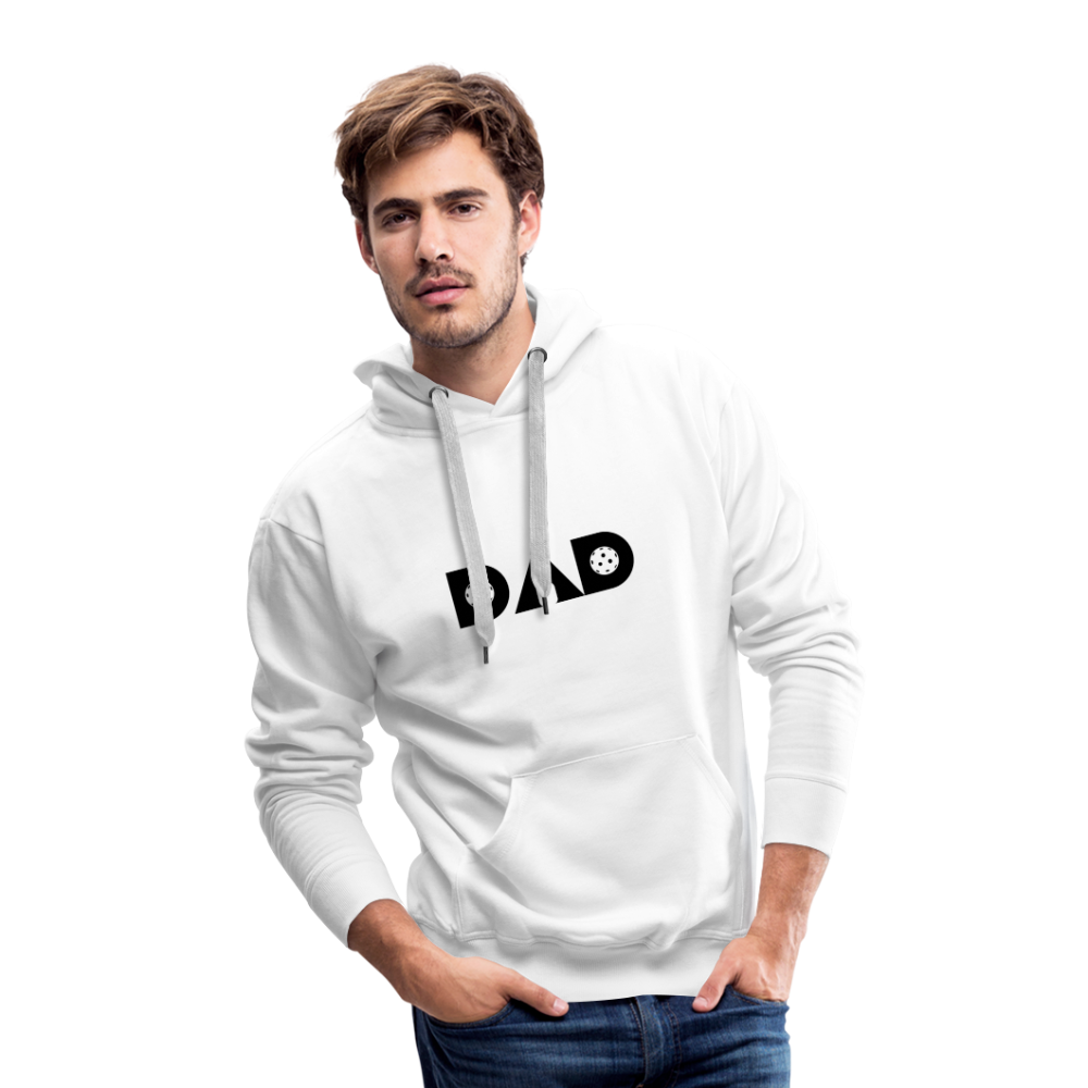 Pickleball DAD Men’s Premium Hoodie (White Outline) - white