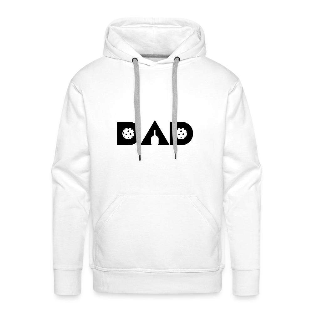 Pickleball DAD Men’s Premium Hoodie (White Outline) - white