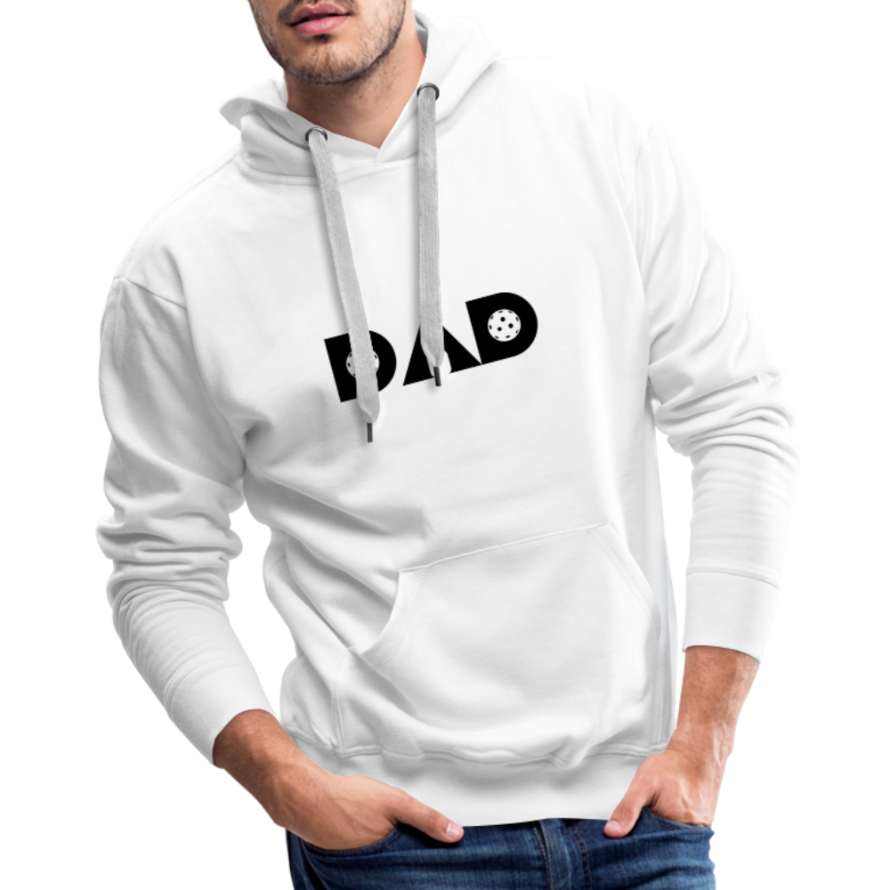 Pickleball DAD Men’s Premium Hoodie (White Outline) - white