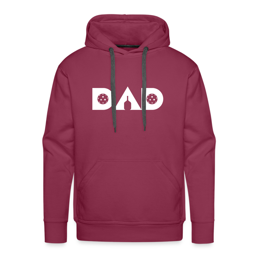 Pickleball DAD Men’s Premium Hoodie (White Void) - burgundy