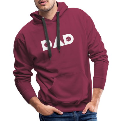 Pickleball DAD Men’s Premium Hoodie (White Void) - burgundy