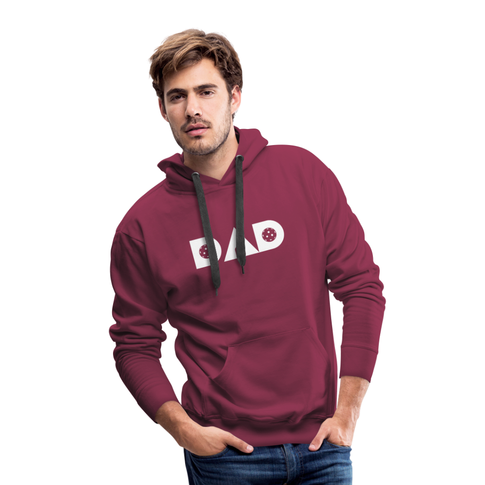 Pickleball DAD Men’s Premium Hoodie (White Void) - burgundy