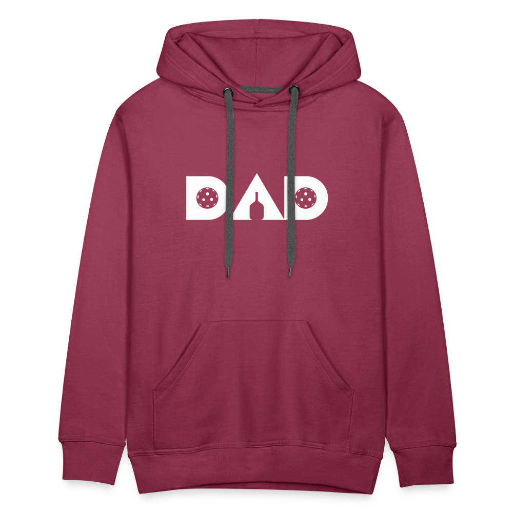 Pickleball DAD Men’s Premium Hoodie (White Void) - burgundy