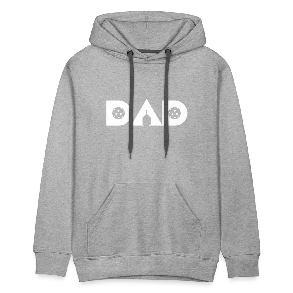 Pickleball DAD Men’s Premium Hoodie (White Void) - heather grey