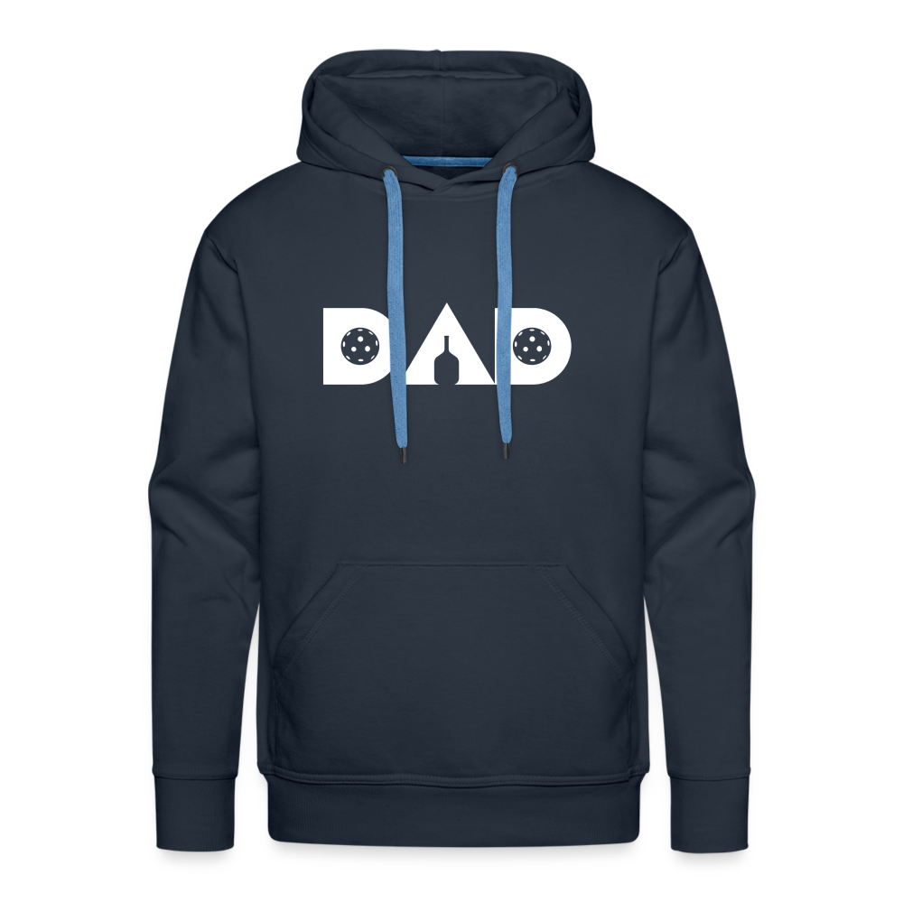 Pickleball DAD Men’s Premium Hoodie (White Void) - navy