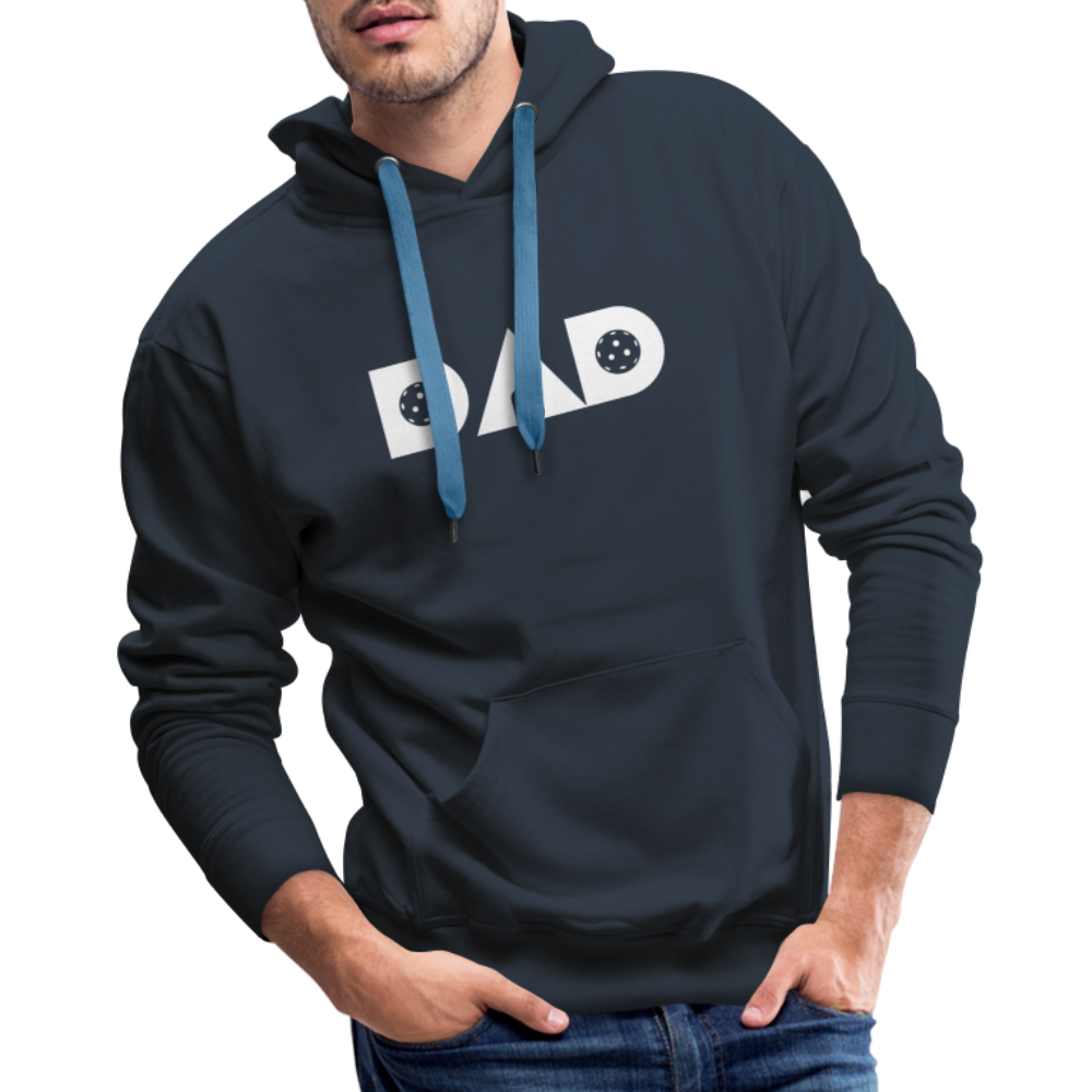 Pickleball DAD Men’s Premium Hoodie (White Void) - navy