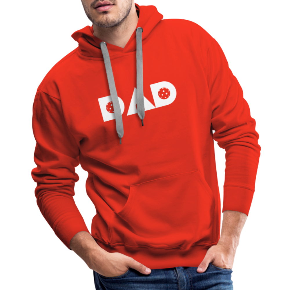 Pickleball DAD Men’s Premium Hoodie (White Void) - red