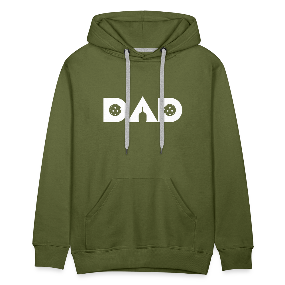 Pickleball DAD Men’s Premium Hoodie (White Void) - olive green