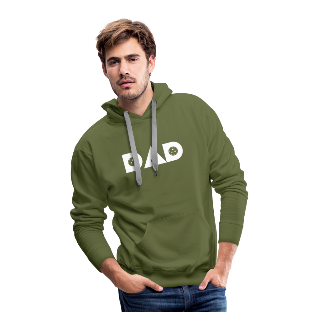 Pickleball DAD Men’s Premium Hoodie (White Void) - olive green