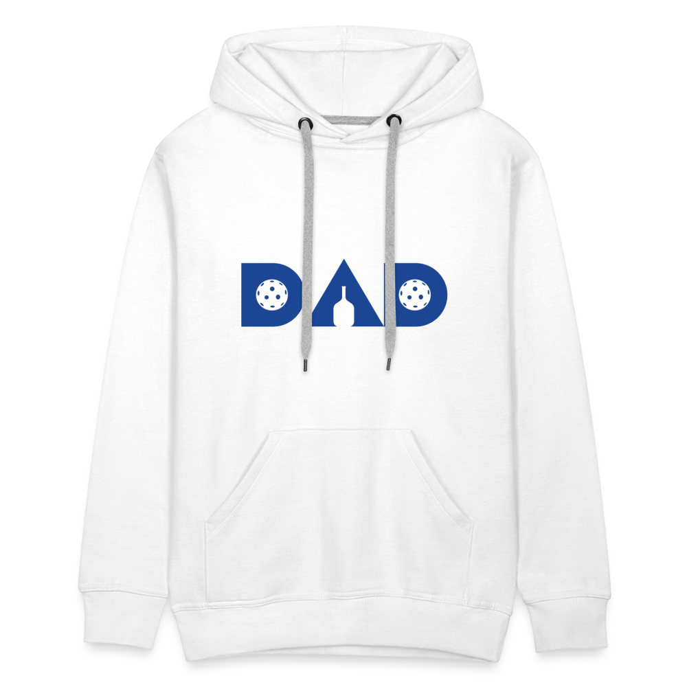 Pickleball DAD Men’s Premium Hoodie (Blue Print) - white