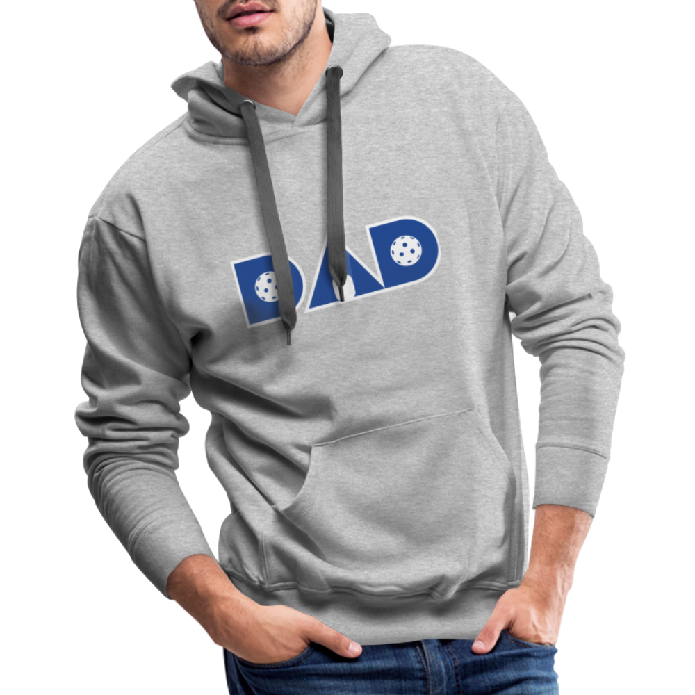 Pickleball DAD Men’s Premium Hoodie (Blue Print) - heather grey