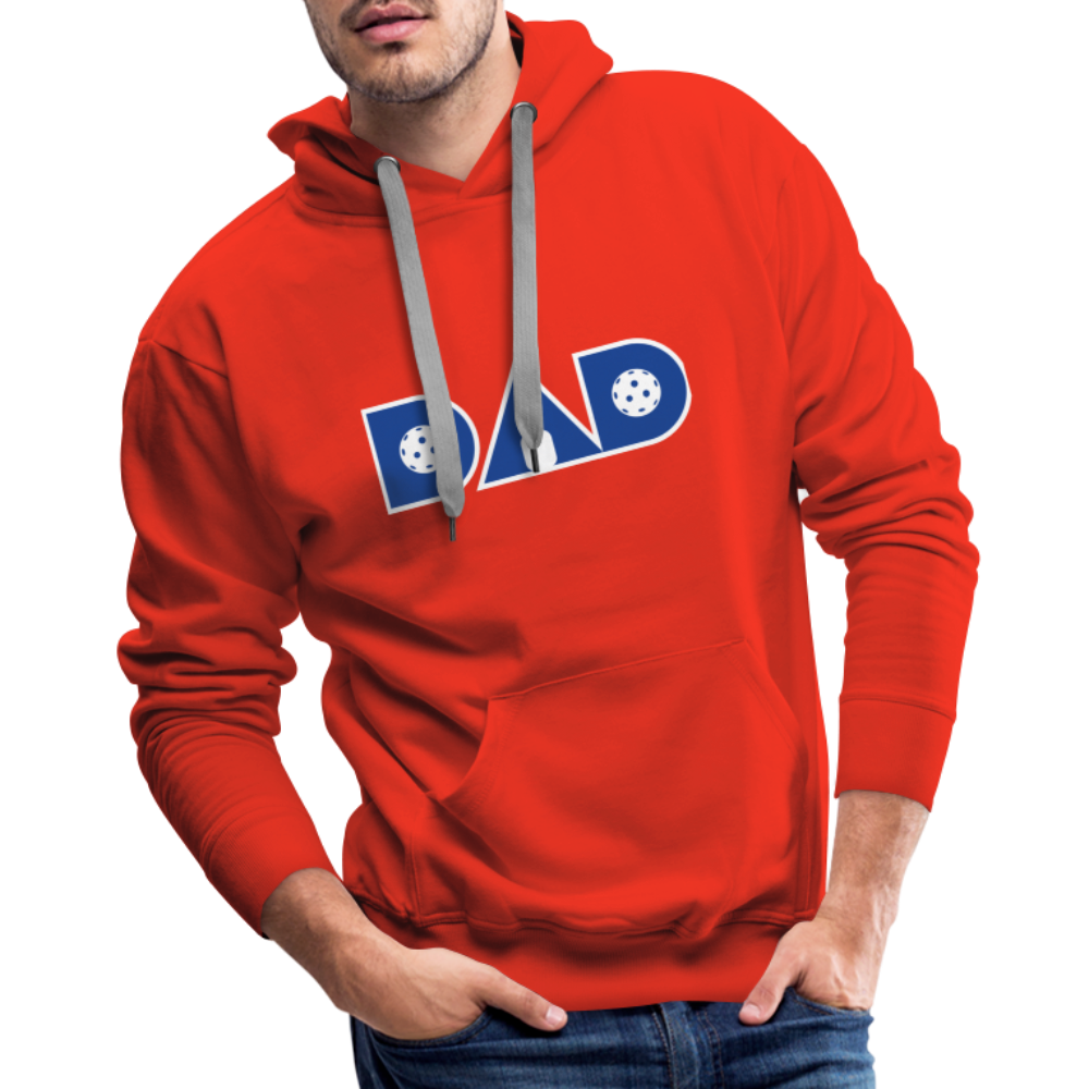 Pickleball DAD Men’s Premium Hoodie (Blue Print) - red