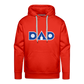 Pickleball DAD Men’s Premium Hoodie (Blue Print) - red