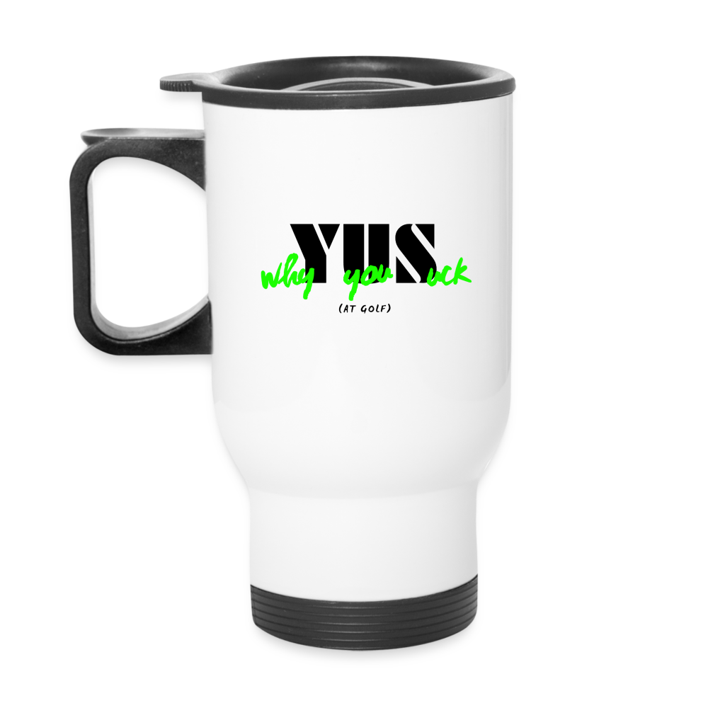 YUS Golf Travel Mug - white