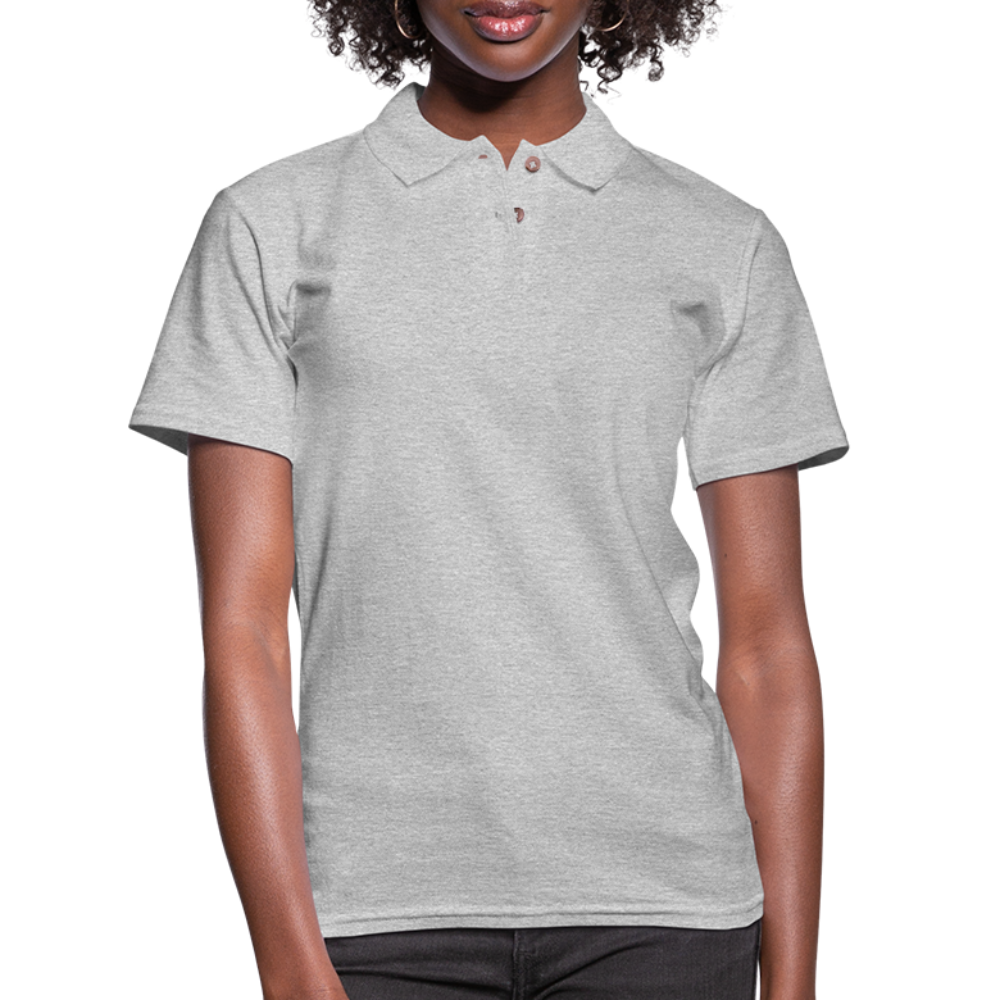 YUS Golf Women's Pique Polo Shirt (Light Colors) - heather gray