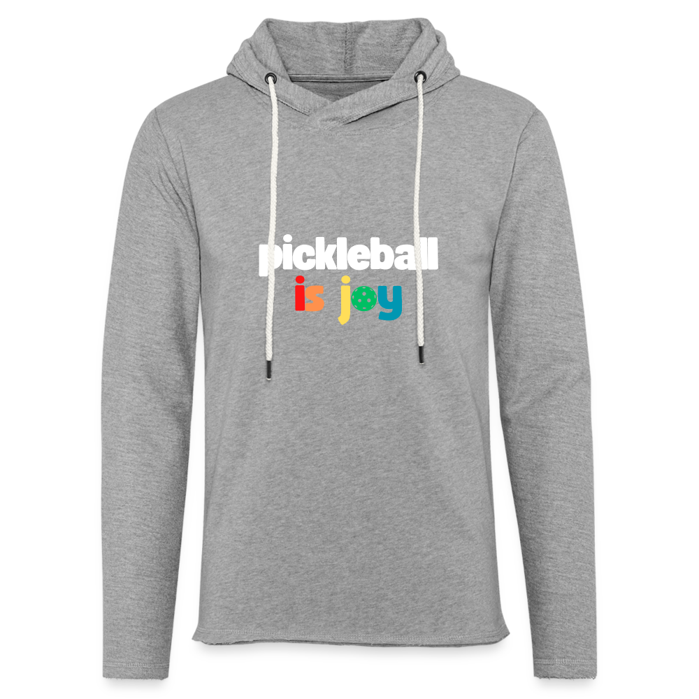 Pickleball Is Joy Lightweight Terry Hoodie - heather gray