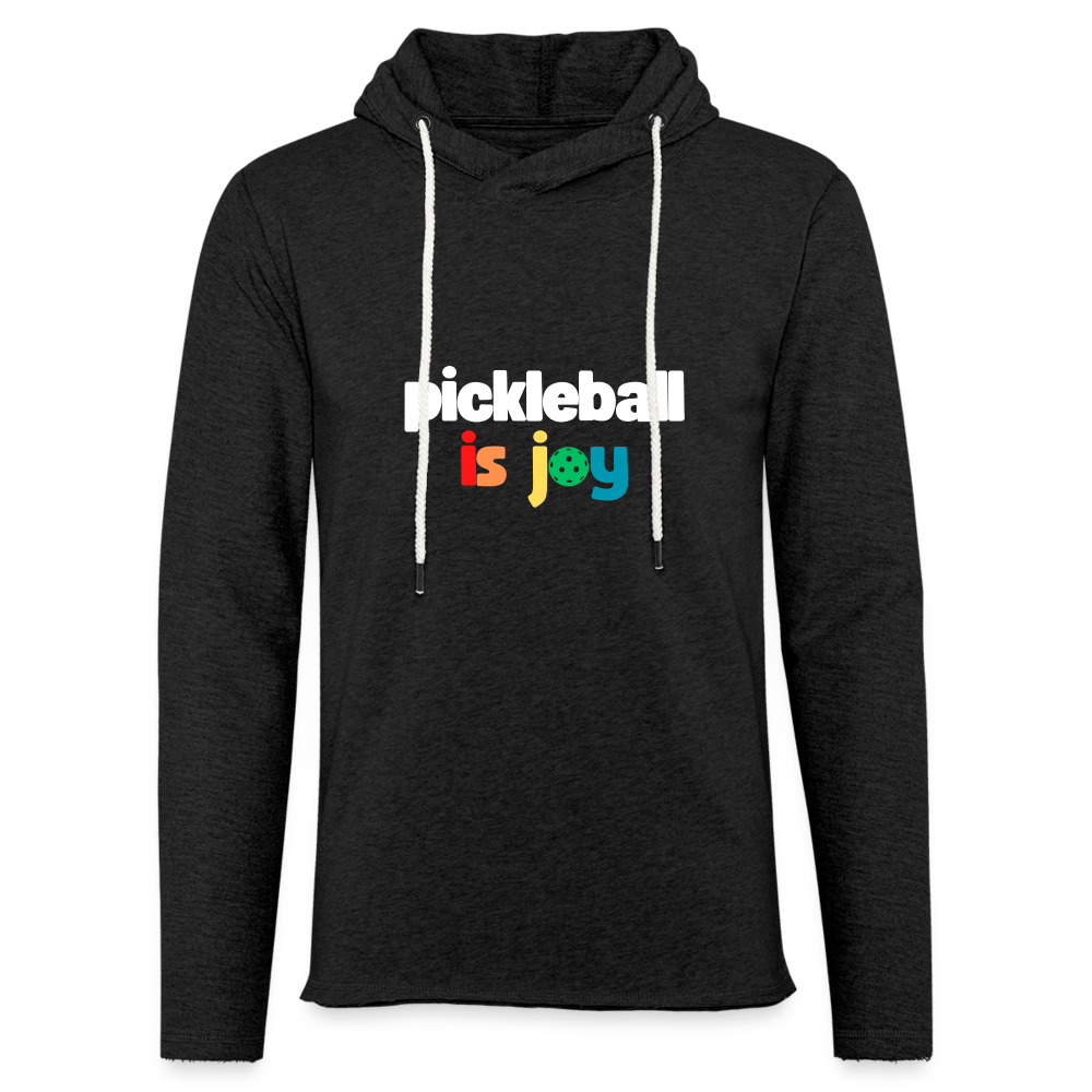 Pickleball Is Joy Lightweight Terry Hoodie - charcoal grey