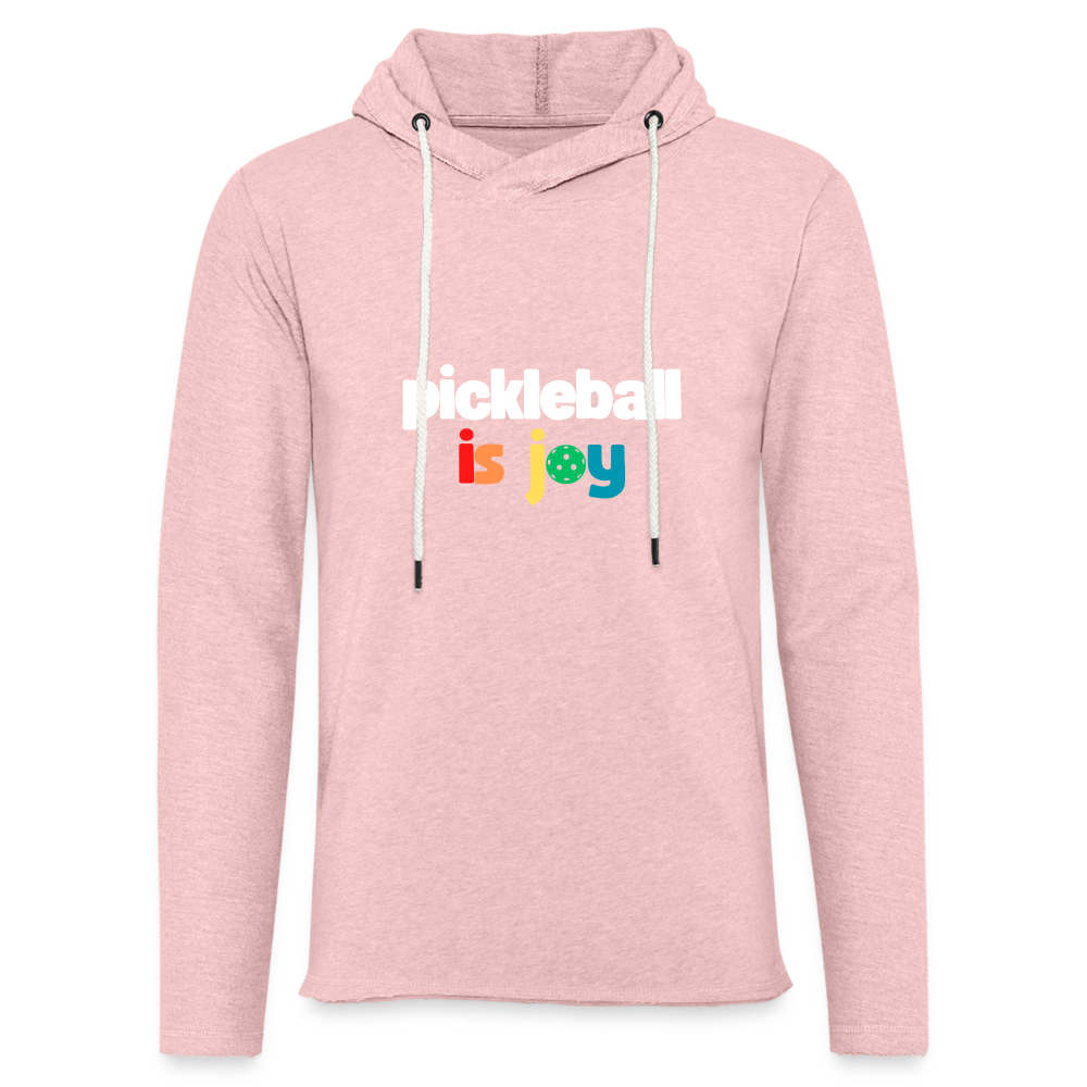 Pickleball Is Joy Lightweight Terry Hoodie - cream heather pink