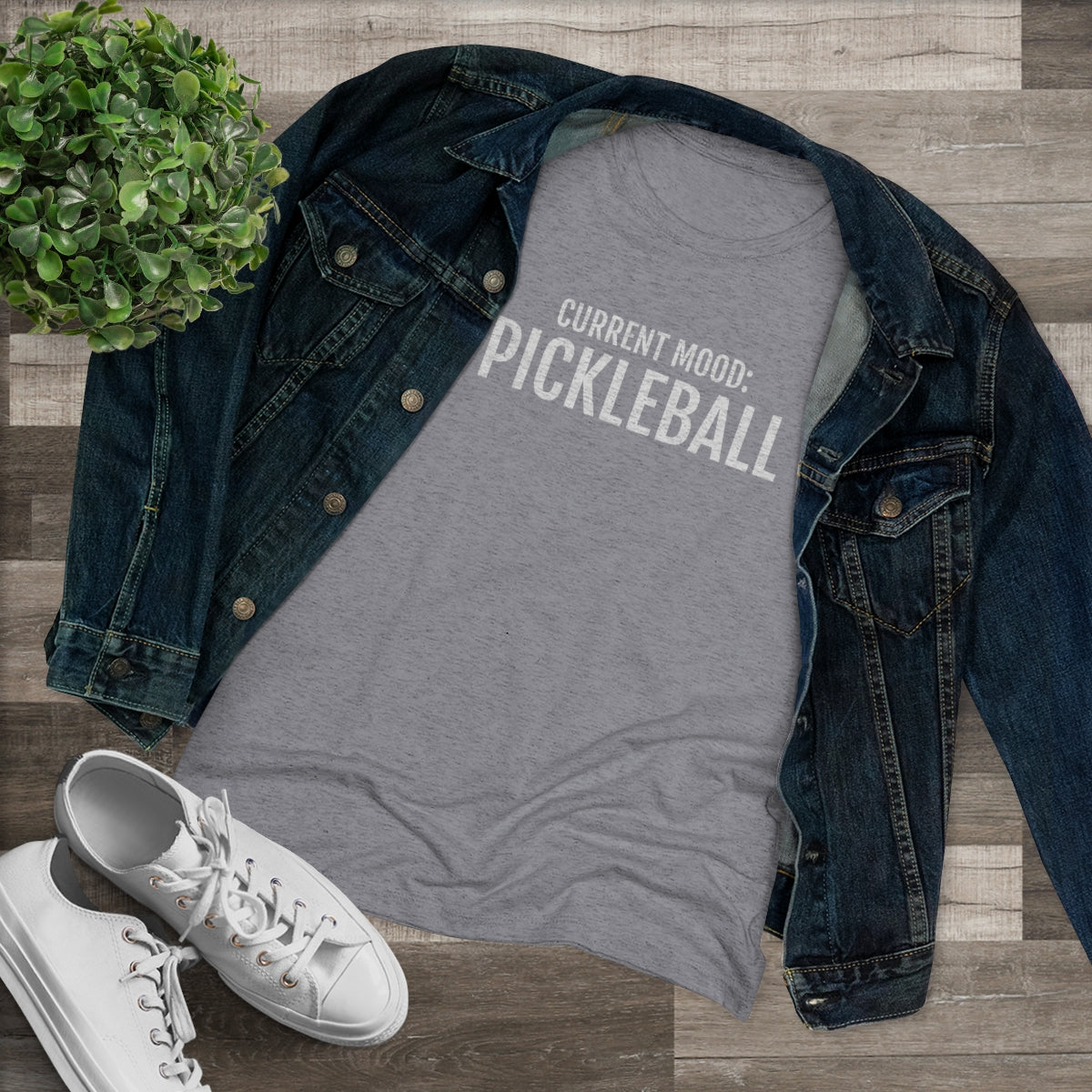 Current Mood: Pickleball Women's Triblend Tee