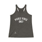 PICKLE VIBES ONLY Women's Tri-Blend Racerback Tank - Dark Colors