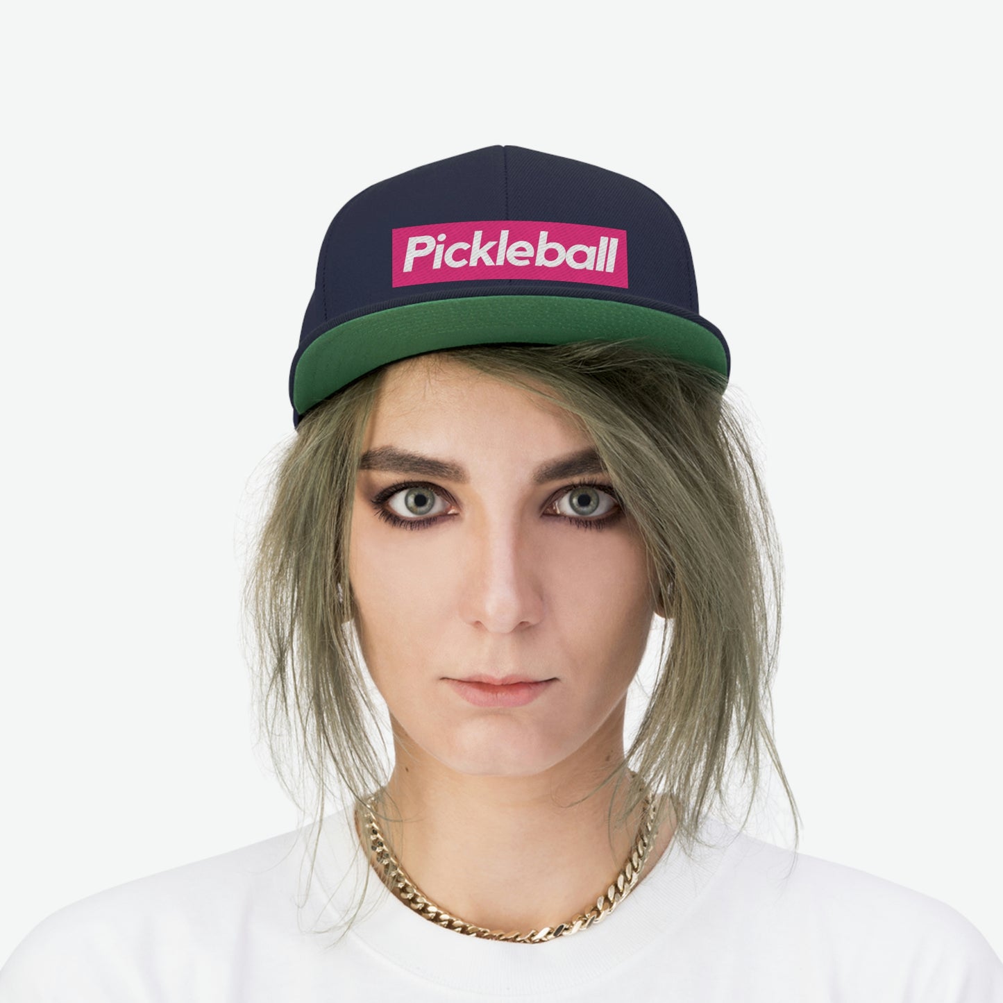 PICKLEBALL (Pink) Flat Brim Snapback Hat