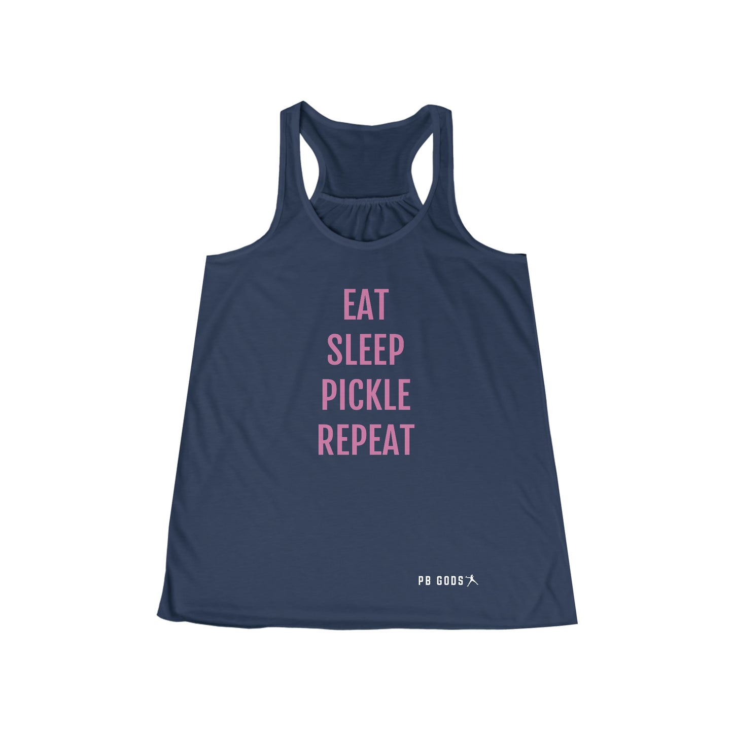 Eat, Sleep, Pickle, Repeat Women's Flowy Racerback Tank