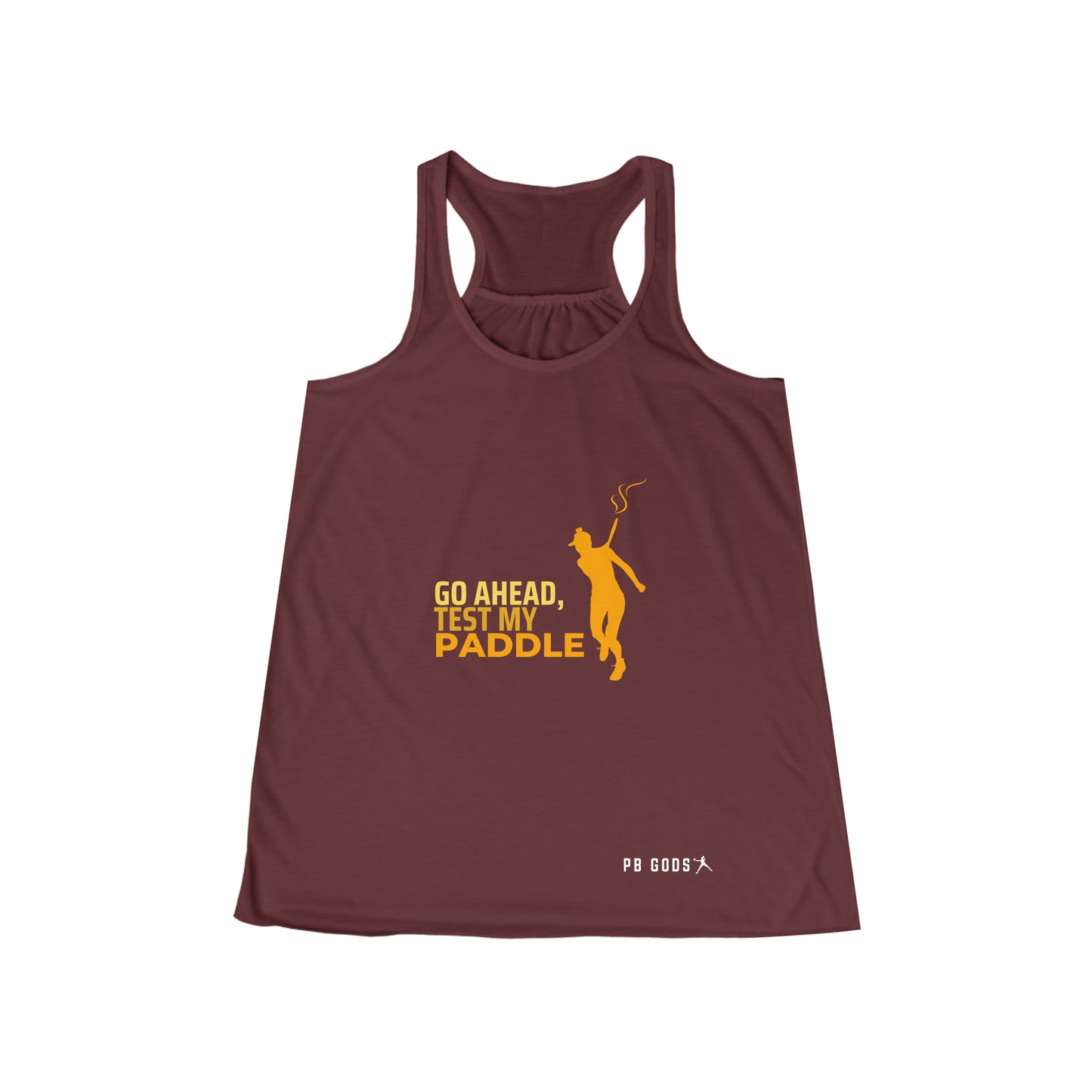 Go Ahead, Test My Paddle Women's Flowy Racerback Tank