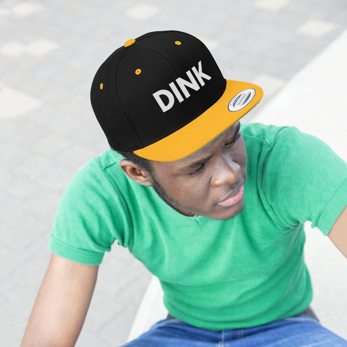 DINK Flat Brim Snapback Hat