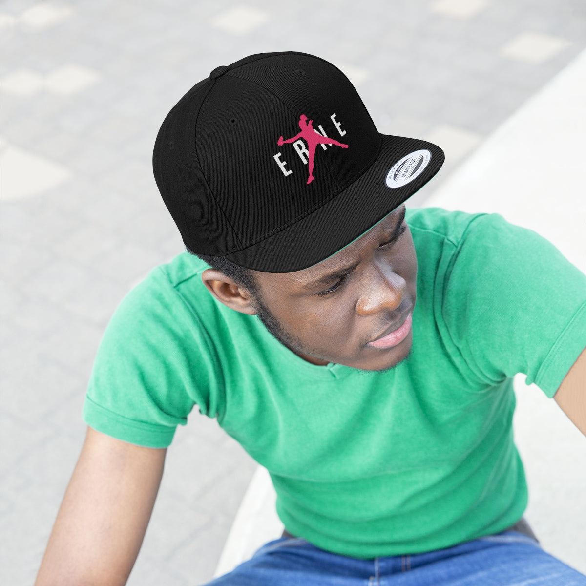 ERNE Flat Brim Snapback Hat