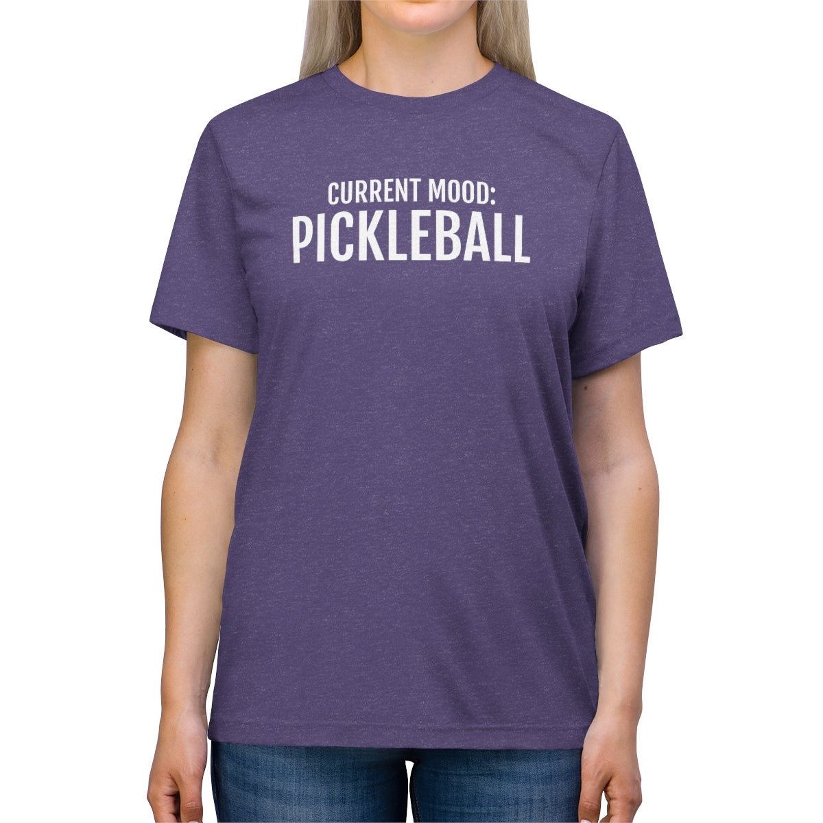 Current Mood: Pickleball Unisex Triblend Tee