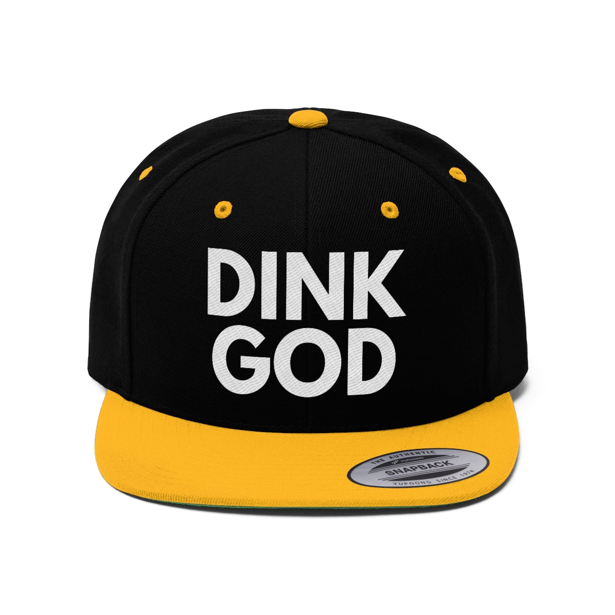 DINK GOD Flat Brim Snapback Hat