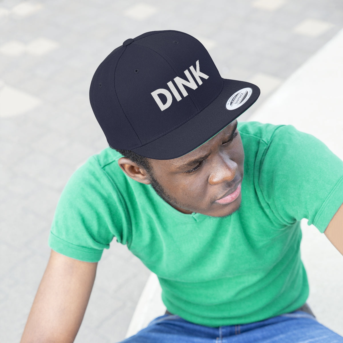 DINK Flat Brim Snapback Hat