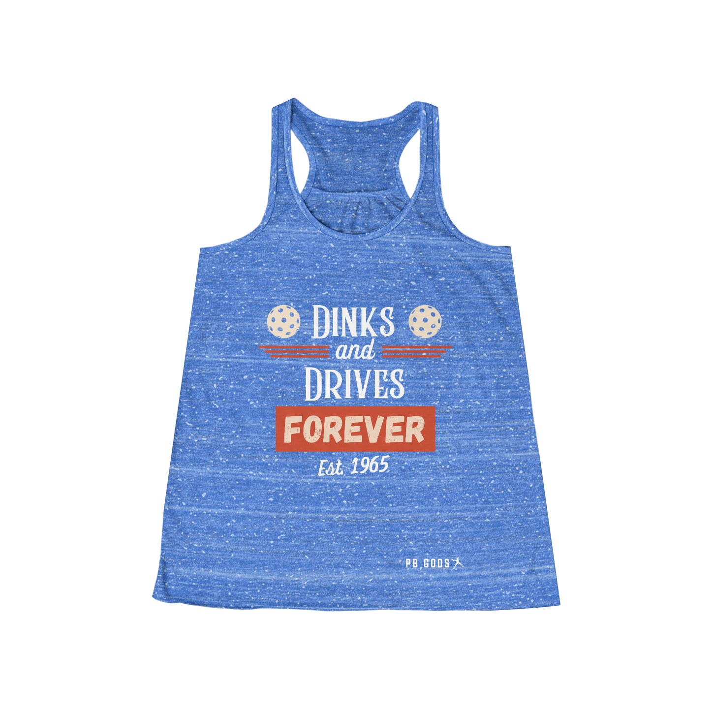 Dinks & Drives Forever USA Women's Flowy Racerback Tank