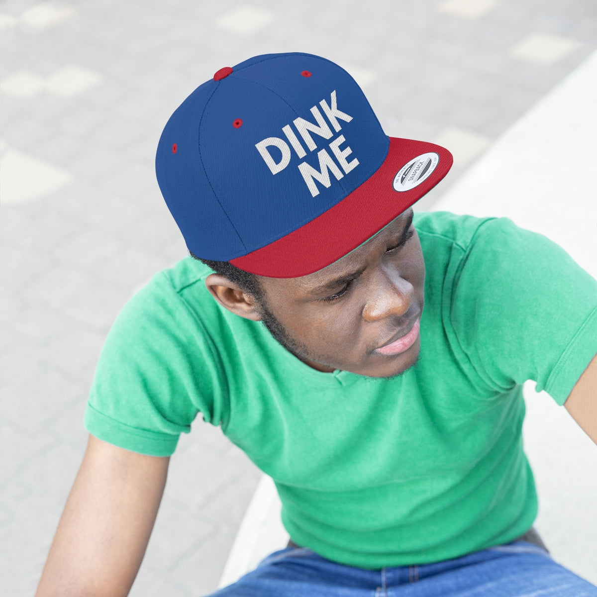 DINK ME Flat Brim Snapback Hat