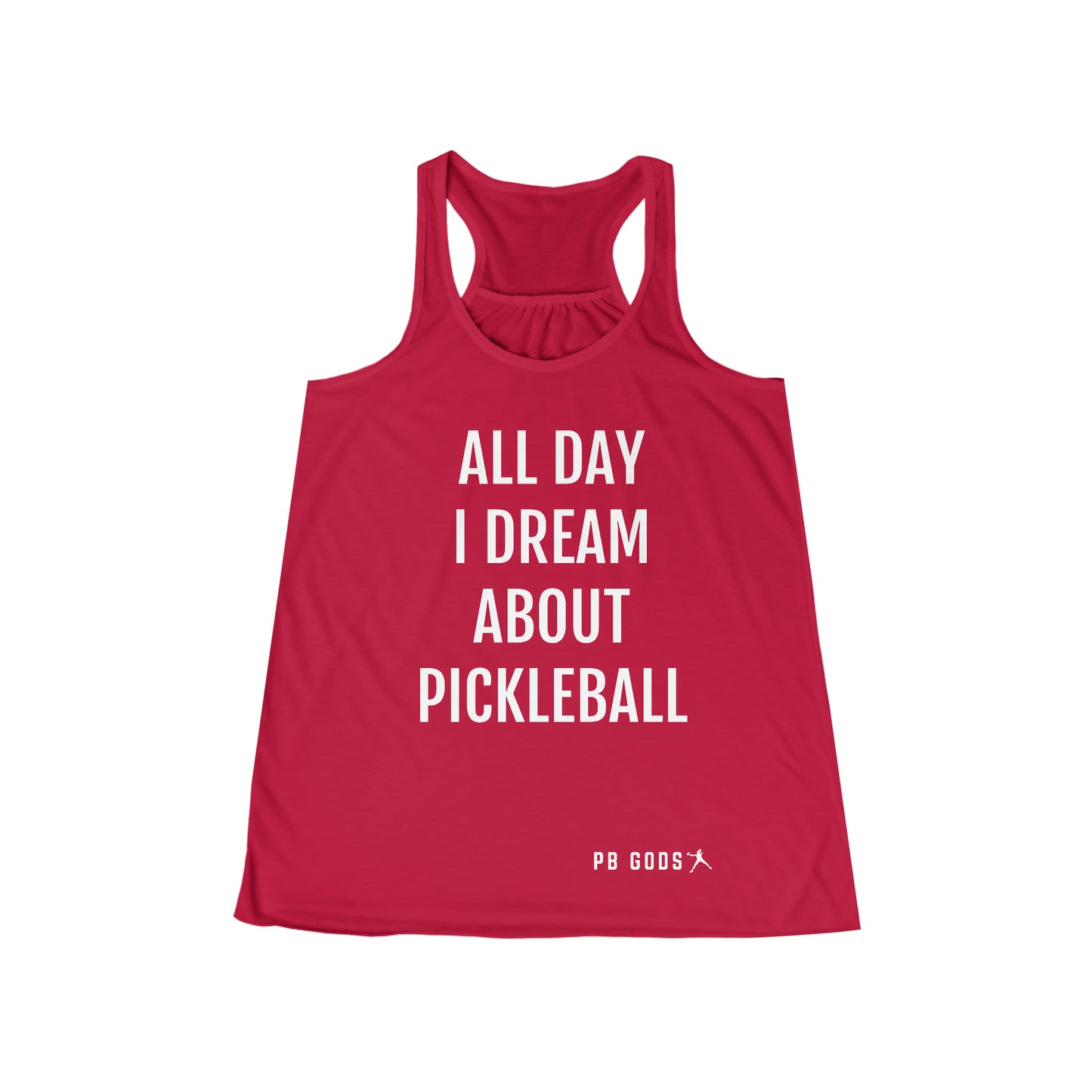 All Day I Dream About Pickleball Women's Flowy Racerback Tank