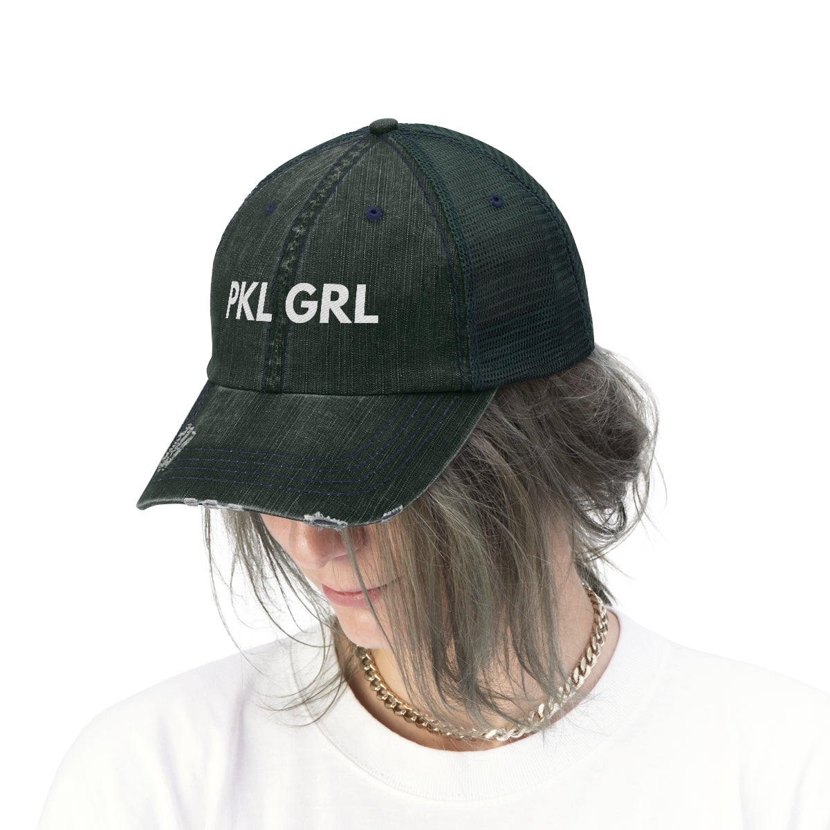 PKL GRL White Trucker Hat