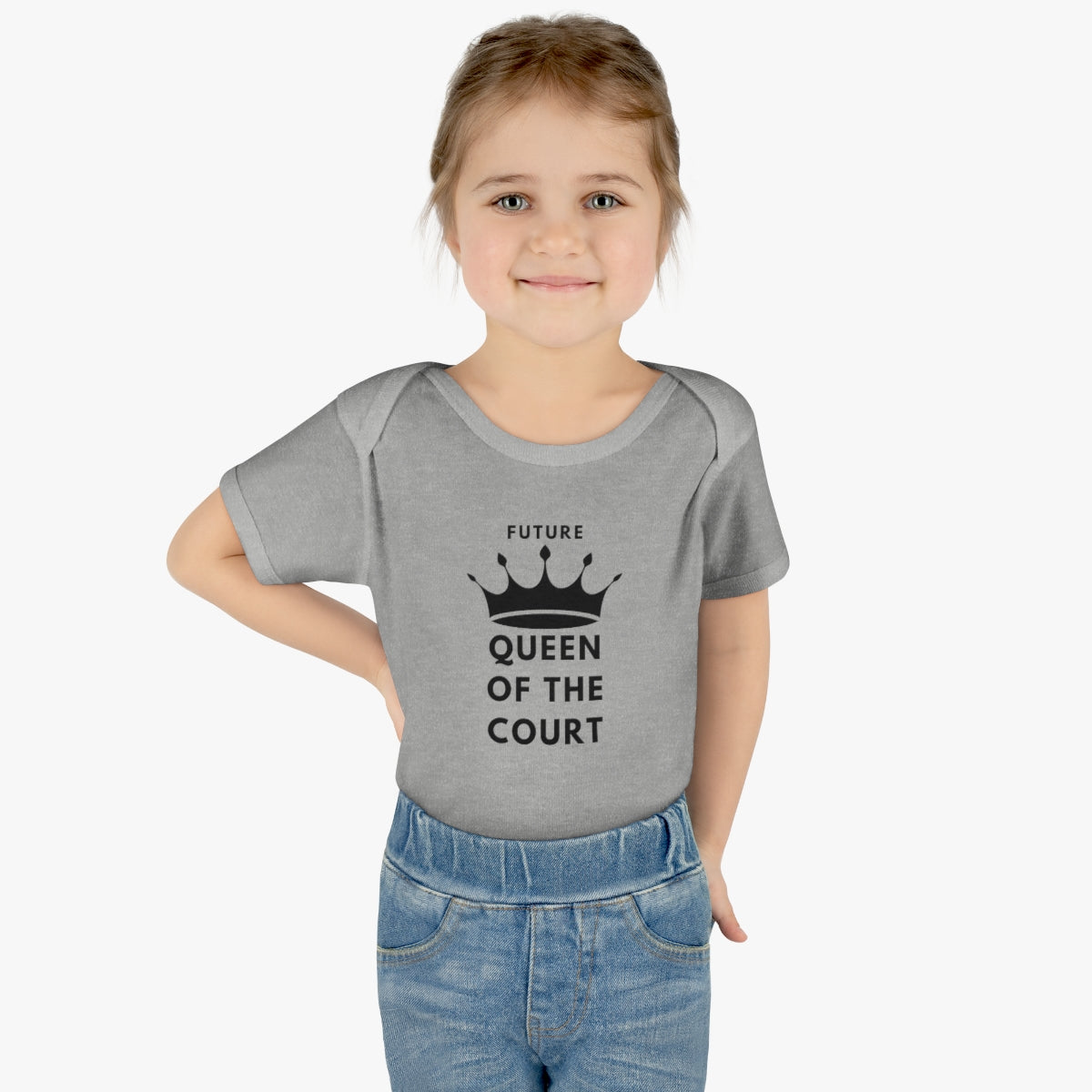 Queen of the Court Infant Baby Rib Bodysuit