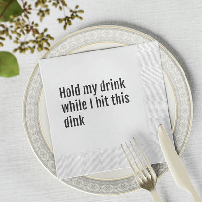 Pickleball Cocktail Napkins - Hold my Beer