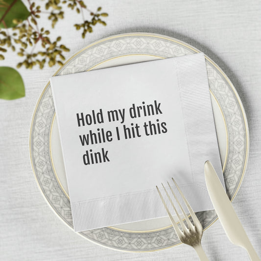 Pickleball Cocktail Napkins - Hold my Beer