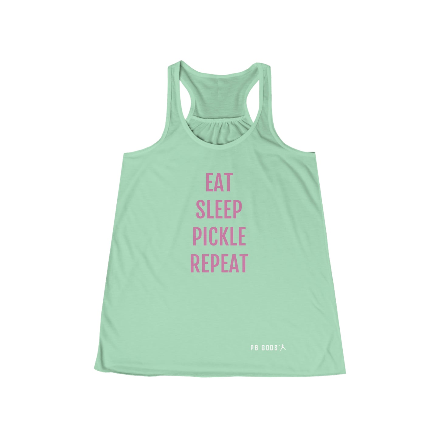 Eat, Sleep, Pickle, Repeat Women's Flowy Racerback Tank